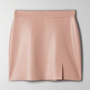 Aritzia Wilfred Leather Skirt Tuscany Rose 2